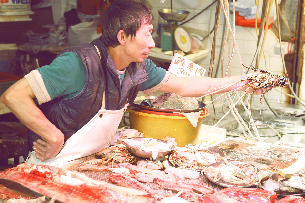 Crab Foto von Fischmarkt in Mong Kok